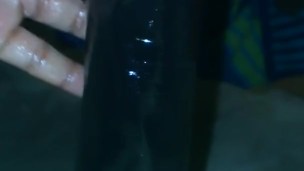 Up Close Huge 12" Black Dildo Anal Training !!!