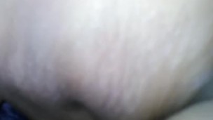 Girl fingers her hairy creamy pussy