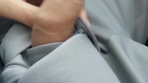 White Boy Plays With Cock While Driving on Freeway