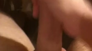 Stroking my crooked cock