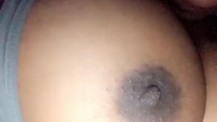 Sexy Black Chic Shows Off Her Tits