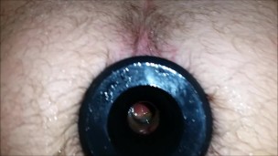 If you were a dick up my ass, what would you see? Glass dildo, anal tunnel