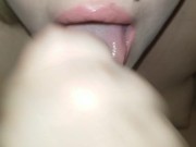 Gagging on daddy's cock 16/16