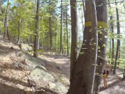 girl is Caught during fucking by a peeper in forest in all 3 holes 4/16