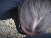 Goth Milf Outdoors On Her Knees Sucking Dick - Facial 13/16