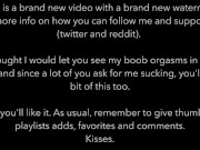 Bathroom fun with a boob orgasm 1/16