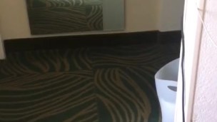 Young guy uses Fleshlight in hotelroom