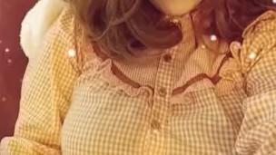 Innocent cutie teasing on snap
