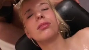 her first rough bukkake party