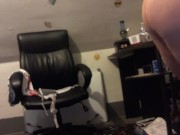 fat white girl  and downblouse in big sweater