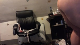 fat white girl  and downblouse in big sweater