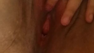 Slut plays with her Pussy while boyfriend talks on the phone