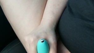 Hot Wife Brenda enjoying her vibrator in the parking lot #2