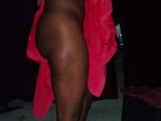 Nastytaurus naked at the pool