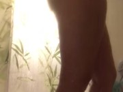 Curvy Brunette Takes a Shower 1/16