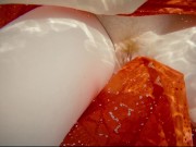 Ginger Girl in Long Red Dress Gets Hairy Pussy Creampie in Swimming Pool 8/16