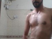 Solo Masturbation while bathing