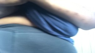 Playing with my nipples outside while people watch