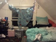 fat white girl buttcrack cleaning and making bed 15/16