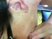 Saucy Sarah in the woods with some guy 4/16