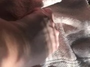 Feet in heels and rubbing on lotion 14/16