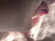 Feet in heels and rubbing on lotion 2/16