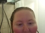 BBW MILF in the shower 10/16