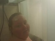 BBW MILF in the shower 2/16