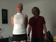 Roughly fucked mature slut swallows huge load of cum 3/16