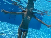 I picked up a girl with sexy body in a cool Ibiza pool, relax music