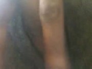 Juicy black pussy fingered