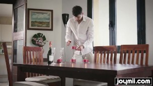 Joymii- beautiful wife covered in jizz for anniversary