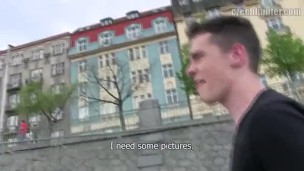  CZECH HUNTER 353 - Hunk Gets Paid To Suck Cock And Fucked Bareback Outside 