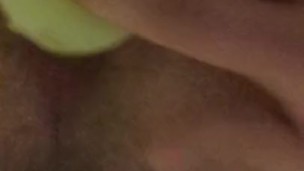 Close up anal dildo