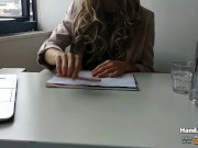 HandJoy * Secretary gives a Footjob the Under Table * request by fffan1875 1/16