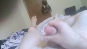 First time video plays with soft cock till its hard and cums