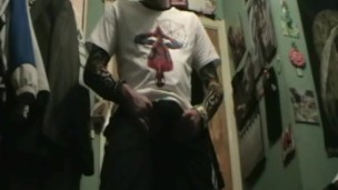 scally big cock jerk-off & cum mix