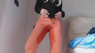 Pee in my orange jeans