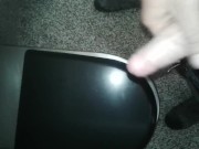 Public toilet wank