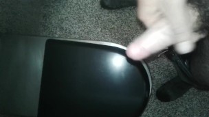 Public toilet wank