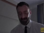 English BBW whore ass hammered and fed with masters cum 8/16