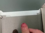 Risky, jerking off and cumming in a public toilet in middle of the day 1/16