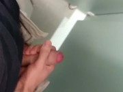 Risky, jerking off and cumming in a public toilet in middle of the day 11/16