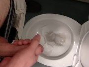Risky, jerking off and cumming in a public toilet in middle of the day 16/16