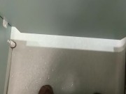 Risky, jerking off and cumming in a public toilet in middle of the day 6/16