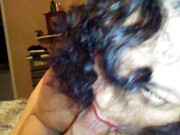 Mommy suck hard on stepson swallow red lipstick 13/16