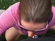 Mouth Full of Dick at the Park For Cock Hungry Slut Wife 5/16