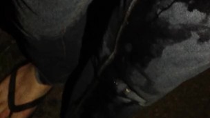 Wetting my pants for the first time outside in the night