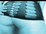 Curvy blonde in short black lingerie striptease 11/16