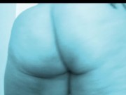 Curvy blonde in short black lingerie striptease 15/16